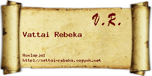 Vattai Rebeka névjegykártya